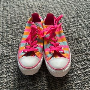 Converse All Star low top neon shoes size 6